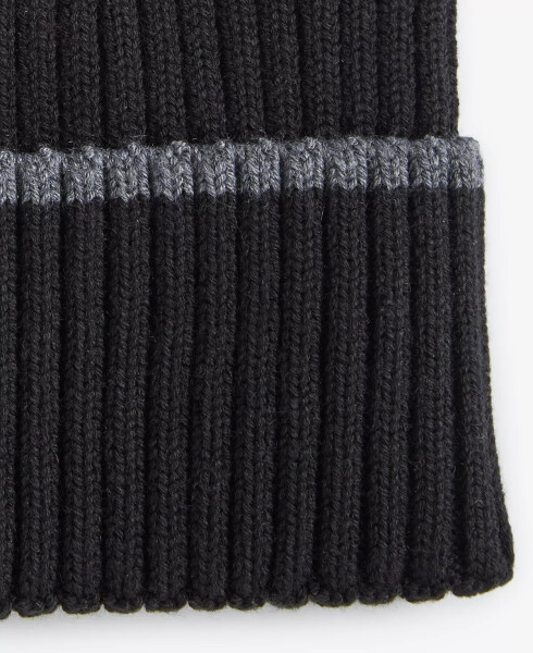 Men's Heritage Ribbed-knit Tipped Cuffed Beanie Caviar - 2