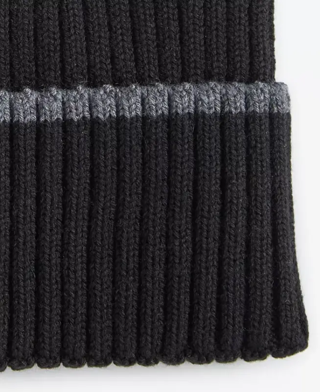 Men's Heritage Ribbed-knit Tipped Cuffed Beanie-Caviar - 2