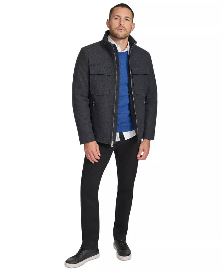 Men's Hipster Full-Zip Jacket with Zip-Out Hood Dark Charcoal - 5