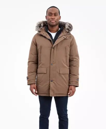 Men's Hooded Bib Snorkel Parka Coat, Created for Modazone - Mocha - 7
