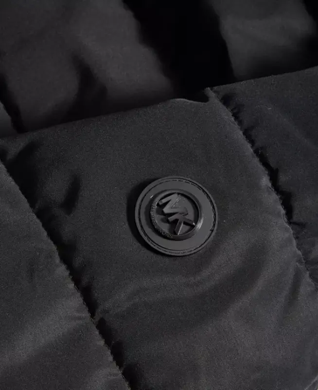 Men's Hooded Puffer Bomber Jacket - Black - 3