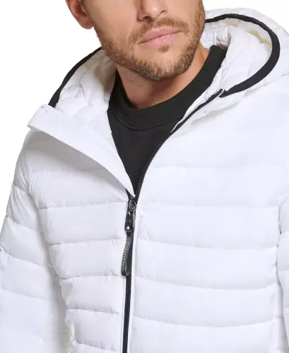 Men's Hooded & Quilted Packable Jacket - 5
