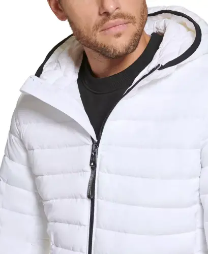 Men's Hooded & Quilted Packable Jacket - 5