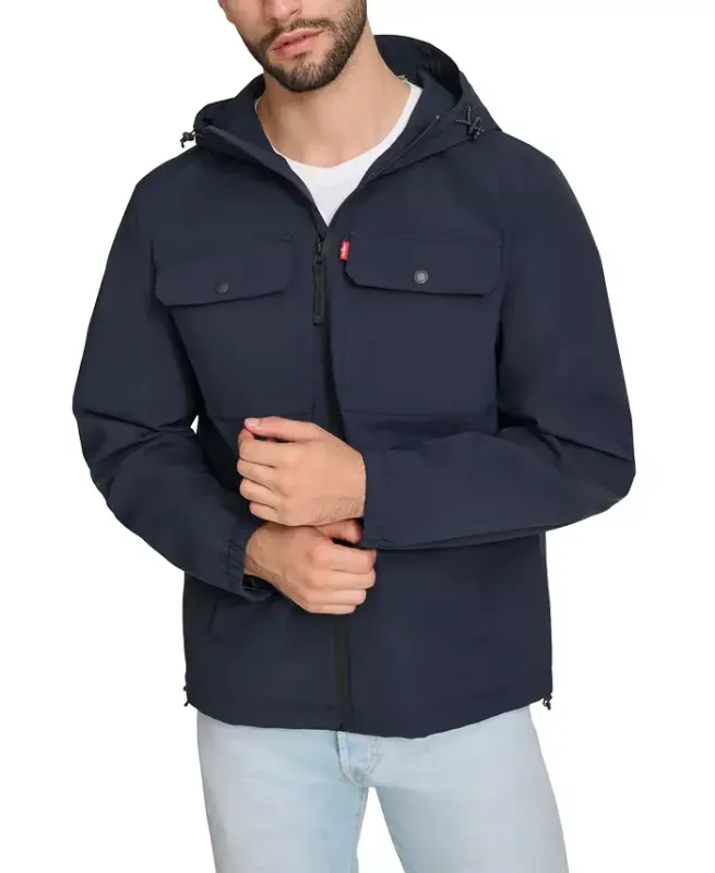 Men's Hooded Rain Jacket - 1