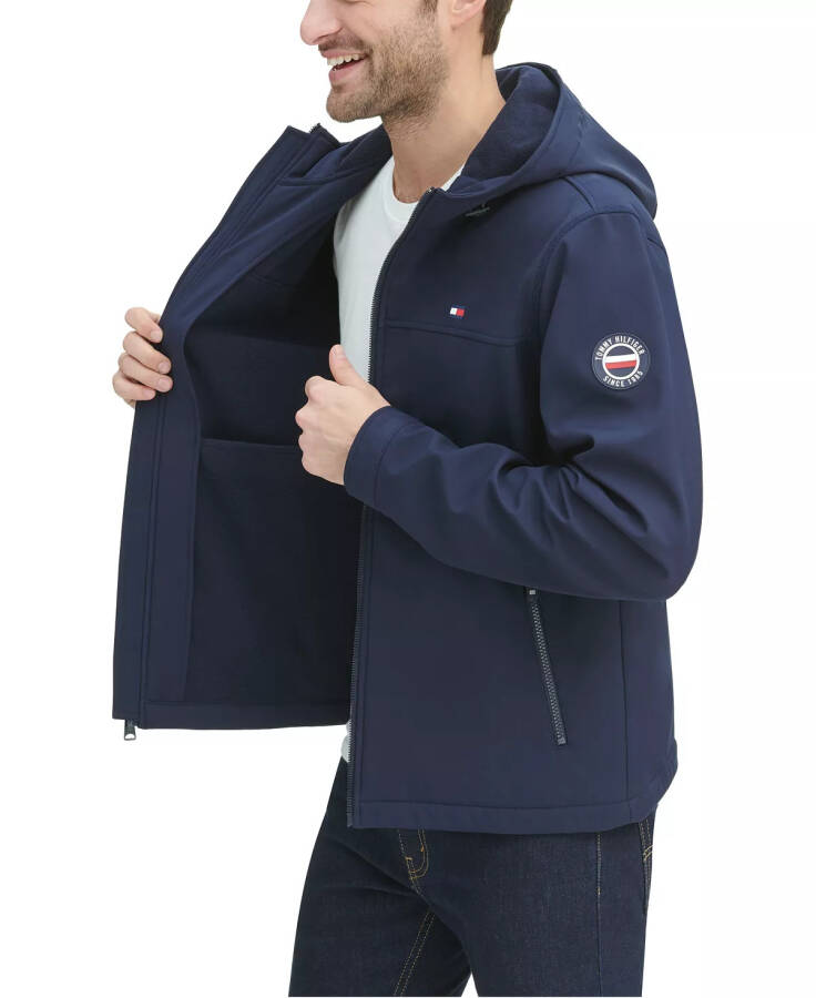 Men's Hooded Soft-Shell Jacket, Created for Modazone Night Sky - 2