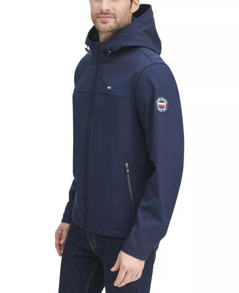 Men's Hooded Soft-Shell Jacket, Created for Modazone Night Sky - 3