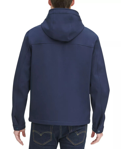 Men's Hooded Soft-Shell Jacket, Created for Modazone Night Sky - 4