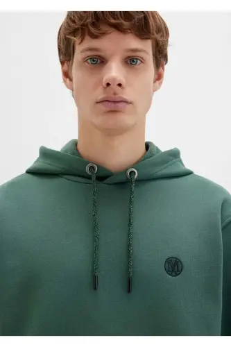 Men's Hooded Sweatshirt, Forest Green - 6