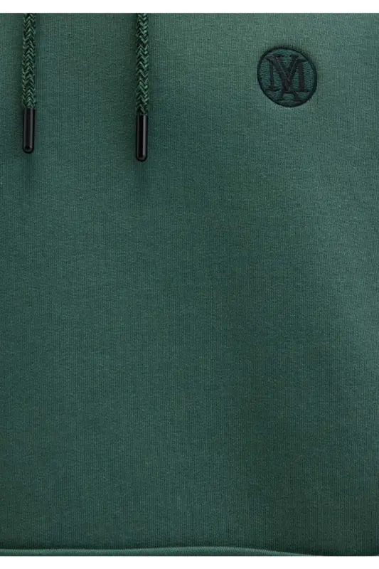 Men's Hooded Sweatshirt, Forest Green - 8