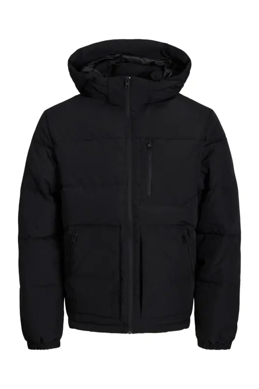 Men's Hooded Zip-Up Puffer Jacket - 3