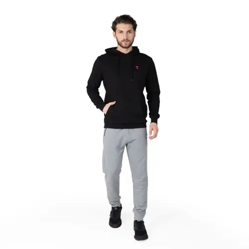 Men's Hoodie - ЧЕРНЫЙ - 4