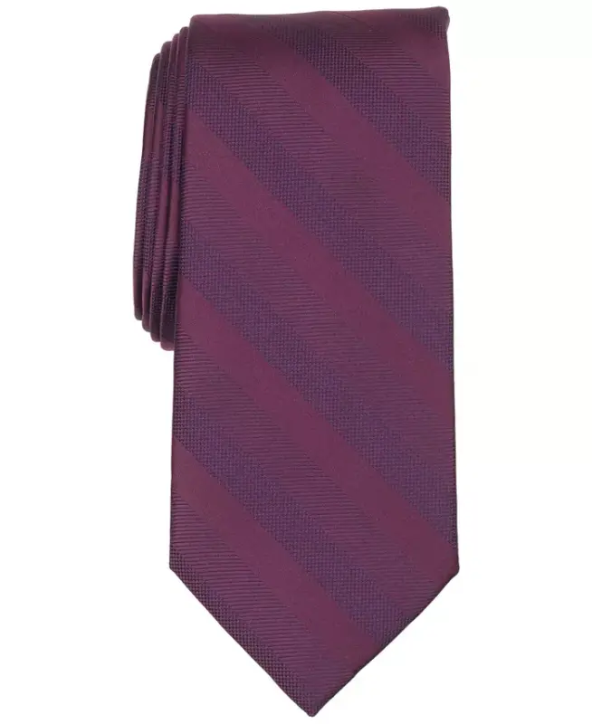 Men's Hoskin Solid Pattern Tie - Berry - 1