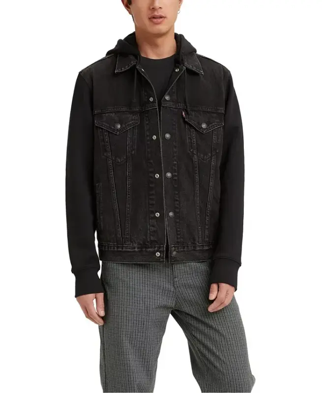 Men's Hybrid Hoodie Non-Stretch Denim Trucker Jacket - LEVI'S