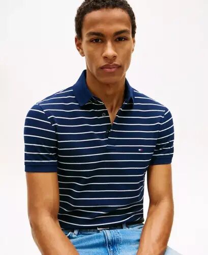 Men's Iconic 1985 Slim-Fit Polo Shirt - Carbon Navy / Ivory Petal - 3