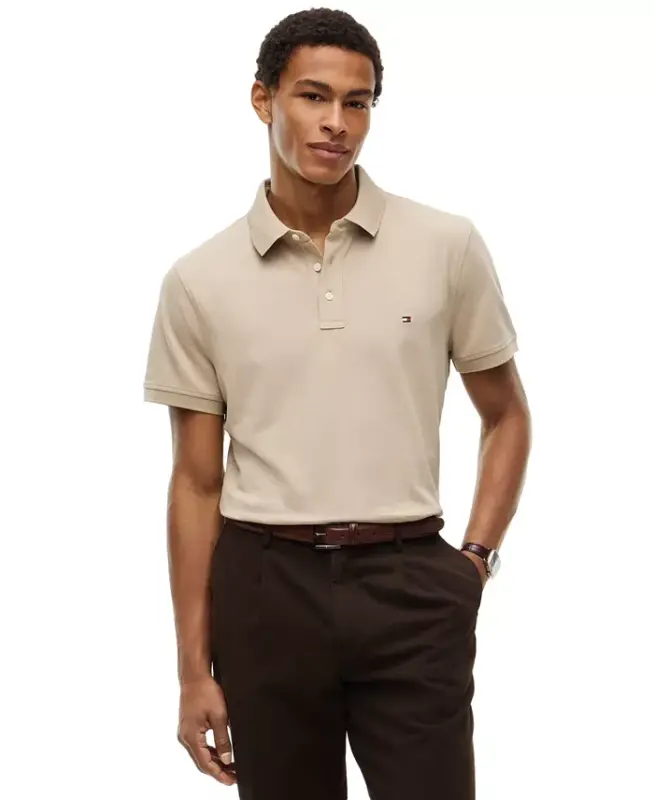 Men's Iconic 1985 Slim-Fit Polo Shirt - Sandalwood - 4