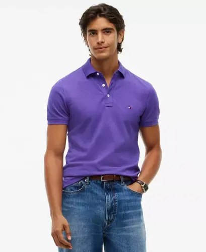 Men's Iconic 1985 Slim-Fit Polo Shirt - Tuscan Grape Heather - 1