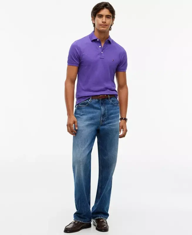 Men's Iconic 1985 Slim-Fit Polo Shirt - Tuscan Grape Heather - 2