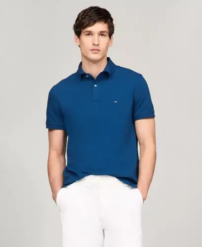 Men's Iconic 1985 Slim-Fit Polo Shirt - Vibrant Indigo - 1