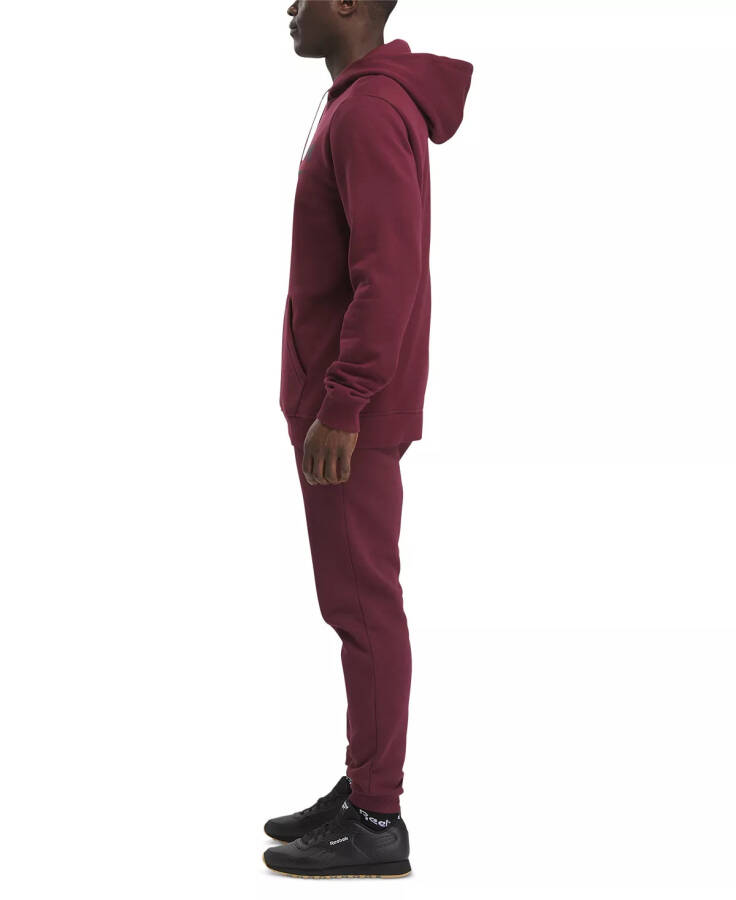 Men's Identity Classic-Fit Stacked Logo-Print Fleece Hoodie Classic Maroon/Black - 7