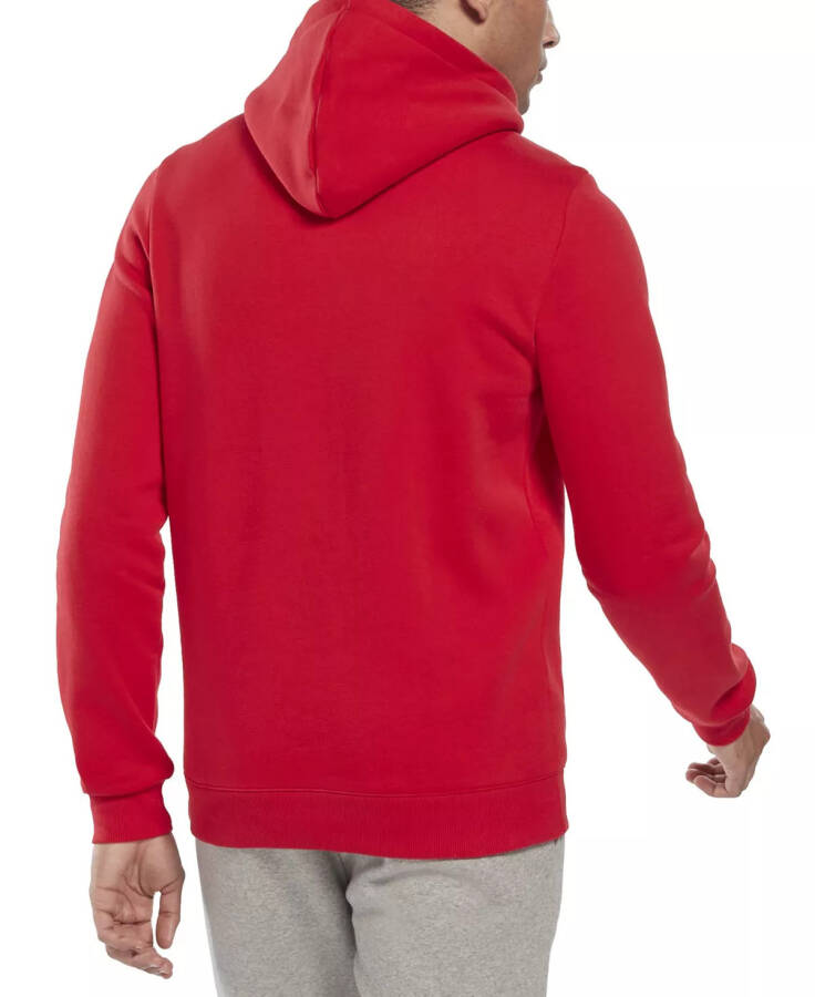 Men's Identity Classic-Fit Stacked Logo-Print Fleece Hoodie Red / Black - 5