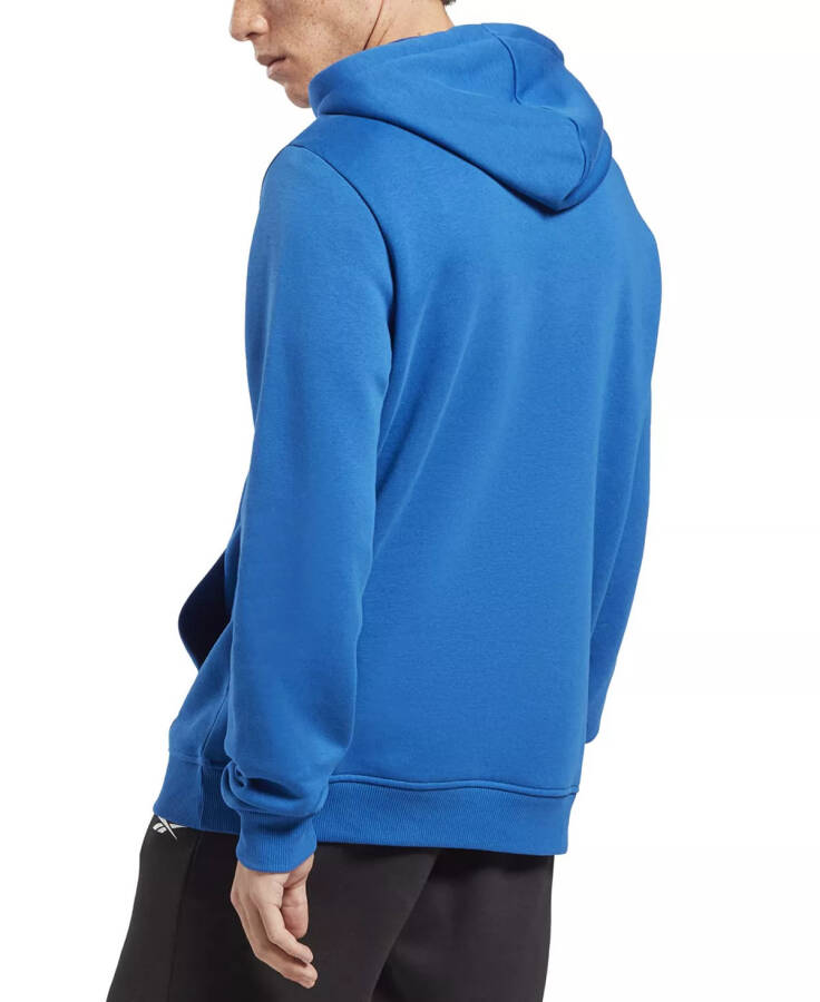 Men's Identity Classic-Fit Stacked Logo-Print Fleece Hoodie Royal / White - 7