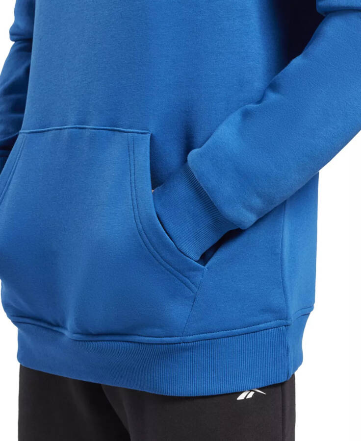 Men's Identity Classic-Fit Stacked Logo-Print Fleece Hoodie Royal / White - 9