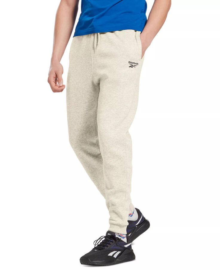 Men's Identity Classic Fleece Drawstring-Waist Logo Jogger Pants Vintage Chalk - 5