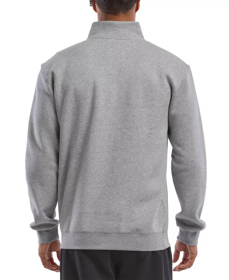 Men's Identity Regular-Fit Quarter-Zip Fleece Sweatshirt Medium Grey Heather - 2