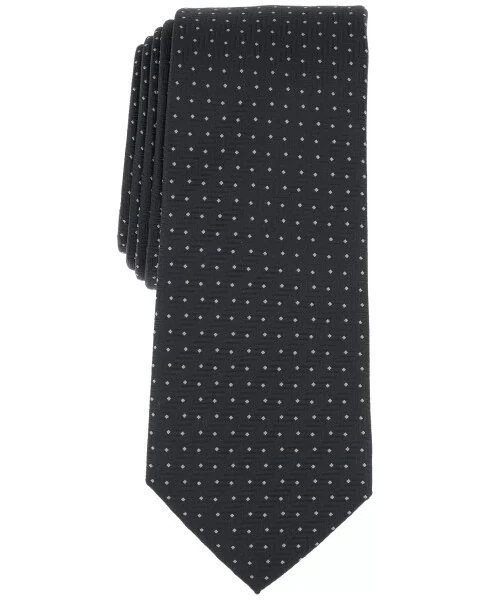 Men's Inari Solid Tie, Exclusively at Modazone-Black - ALFANI