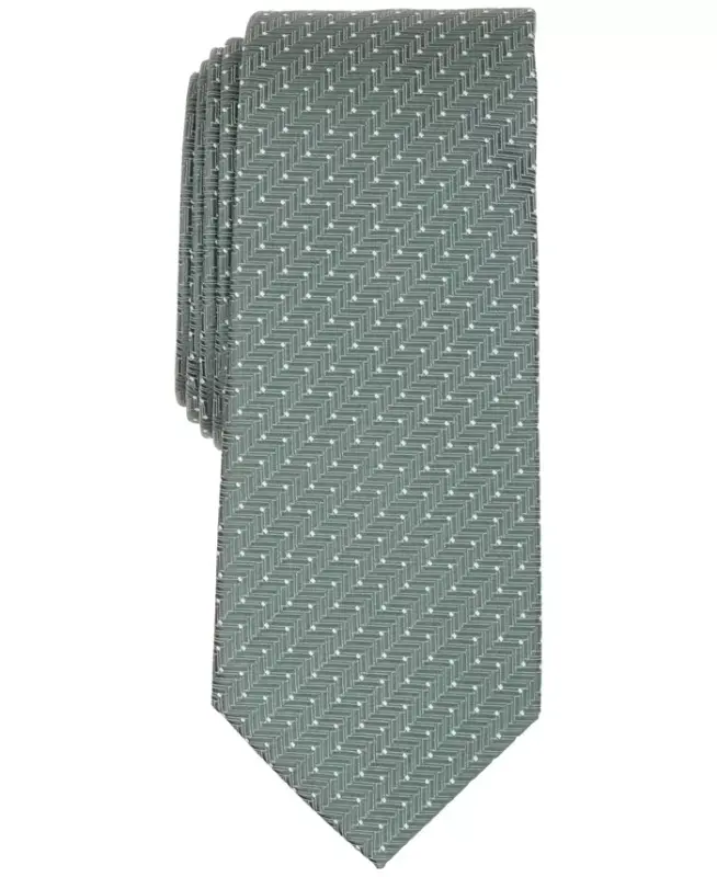 Men's Inari Solid Tie, Exclusively at Modazone - Green - ALFANI