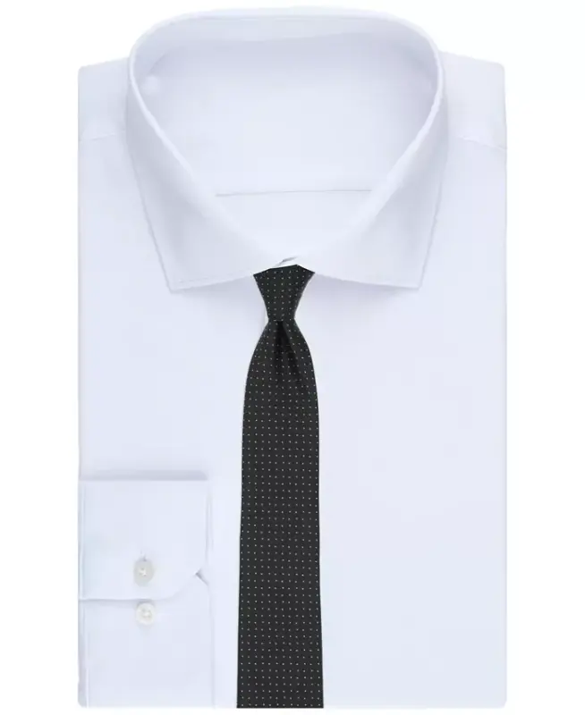 Men's Inari Solid Tie, Modazone'da Münhasıran - Oniks - 3