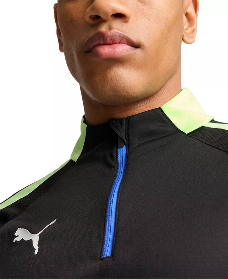 Men's Individual Liga Quarter-Zip Jacket Puma Black-fizzy Apple - 3