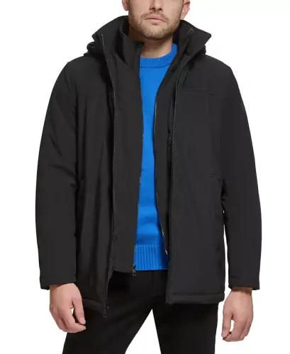 Men’s Infinite Stretch Jacket With Polar Fleece Lined Bib-Black - 7