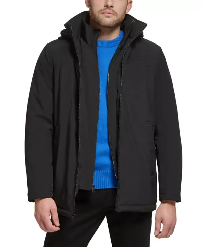 Men’s Infinite Stretch Jacket With Polar Fleece Lined Bib-Black - 7