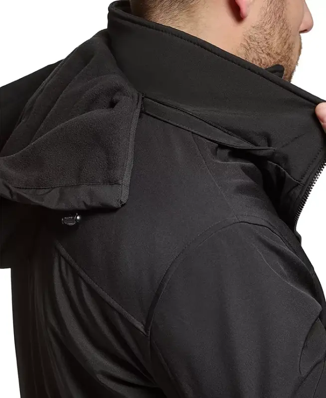 Men’s Infinite Stretch Jacket With Polar Fleece Lined Bib-Black - 4