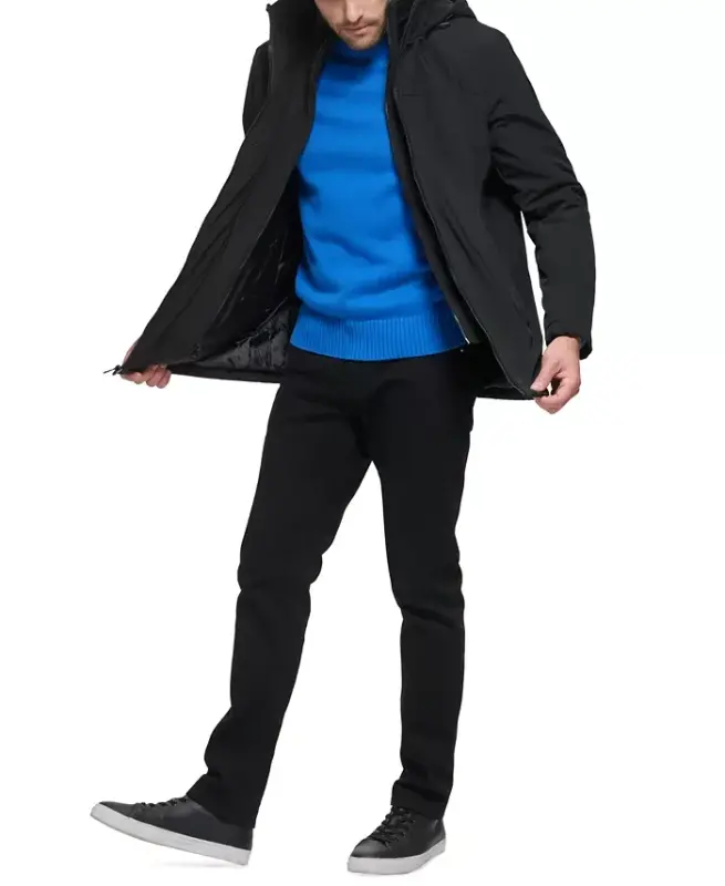 Men’s Infinite Stretch Jacket With Polar Fleece Lined Bib-Black - 8