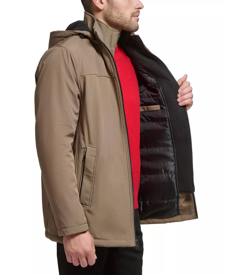 Men’s Infinite Stretch Jacket With Polar Fleece Lined Bib Dark Tan - 3