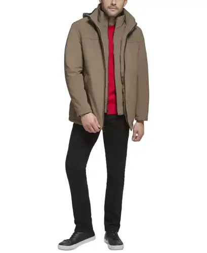 Men’s Infinite Stretch Jacket With Polar Fleece Lined Bib - Dark Tan - 7
