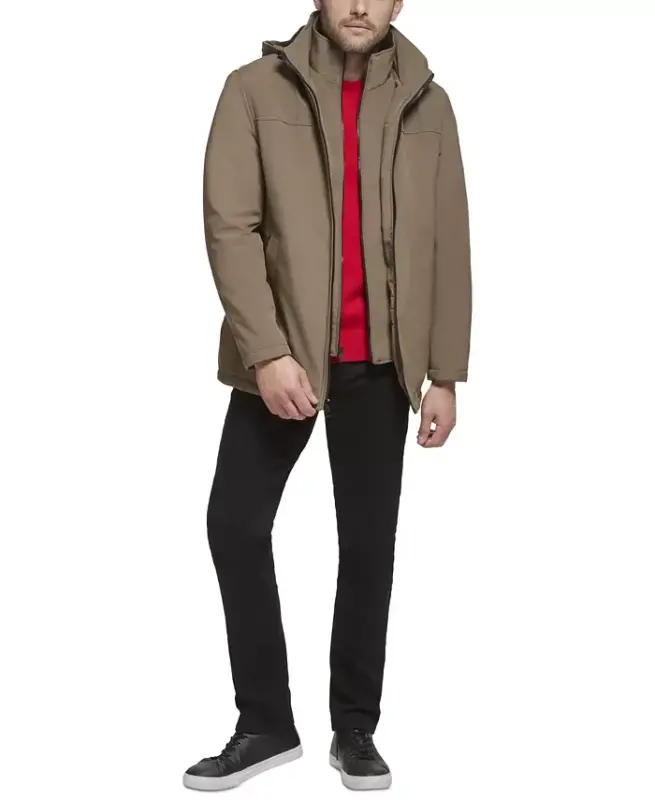 Men’s Infinite Stretch Jacket With Polar Fleece Lined Bib - Dark Tan - 7