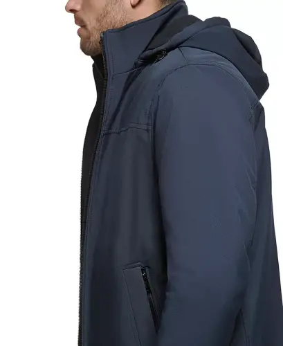 Men’s Infinite Stretch Jacket With Polar Fleece Lined Bib-True Navy - 5