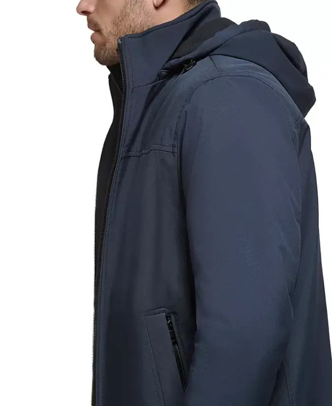Men’s Infinite Stretch Jacket With Polar Fleece Lined Bib-True Navy - 5