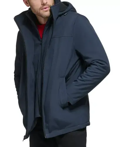Men’s Infinite Stretch Jacket With Polar Fleece Lined Bib-True Navy - 6