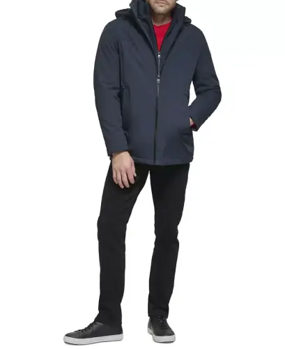 Men’s Infinite Stretch Jacket With Polar Fleece Lined Bib-True Navy - 7