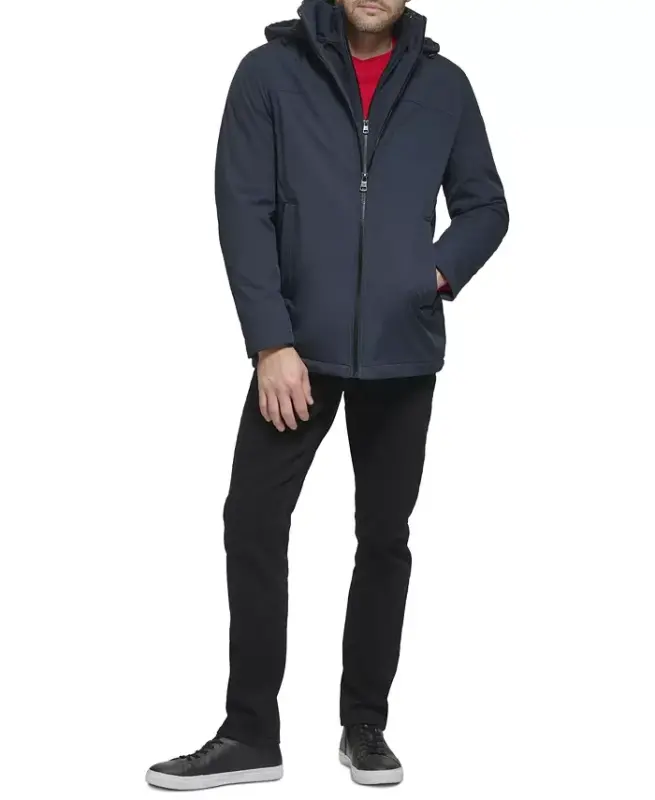 Men’s Infinite Stretch Jacket With Polar Fleece Lined Bib-True Navy - 7