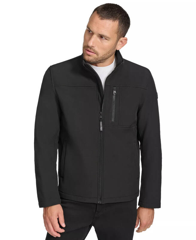 Men's Infinite Stretch Soft Shell Jacket-Black - 2