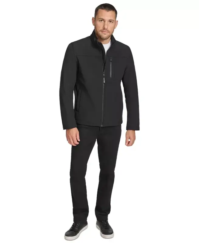 Men's Infinite Stretch Soft Shell Jacket-Black - 6