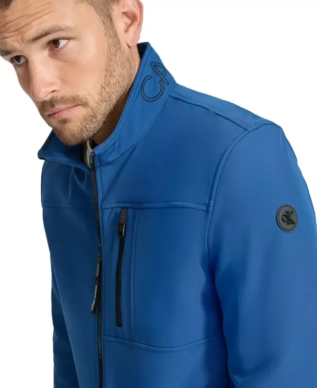 Men's Infinite Stretch Soft Shell Jacket-Blue Edge - 5
