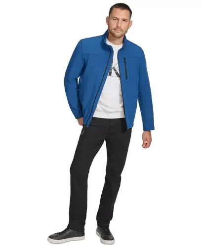 Men's Infinite Stretch Soft Shell Jacket-Blue Edge - 6