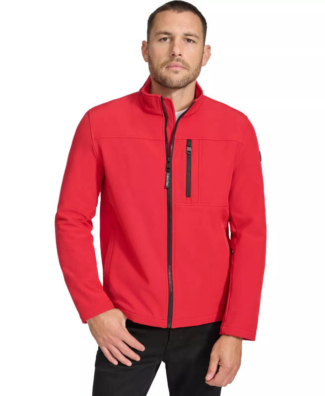 Men's Infinite Stretch Soft Shell Jacket-Deep Red - 1