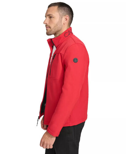 Men's Infinite Stretch Soft Shell Jacket-Deep Red - 3